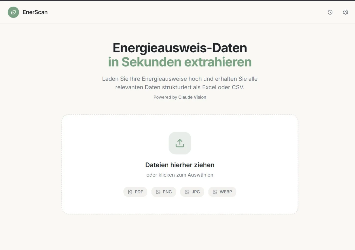 EnerScan extracting fields from a German energy certificate